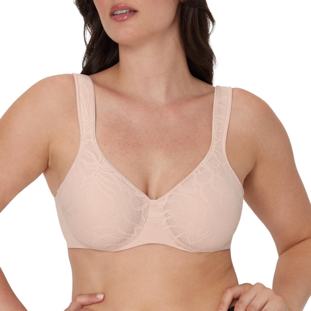 Bali Light Pink Lace Underwire Full Coverage Bra
